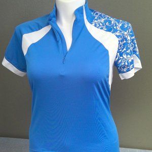Novara Cycling Shirt Jersey Blue & White 1/4 Zip Large